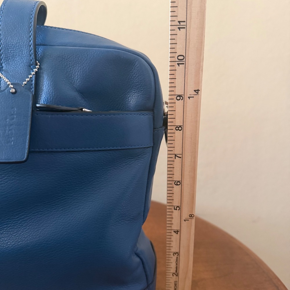 Coach Metropolitan Slim Briefcase Blue Leather Laptop Bag, Tote, Messenger bag - Picture 8 of 16